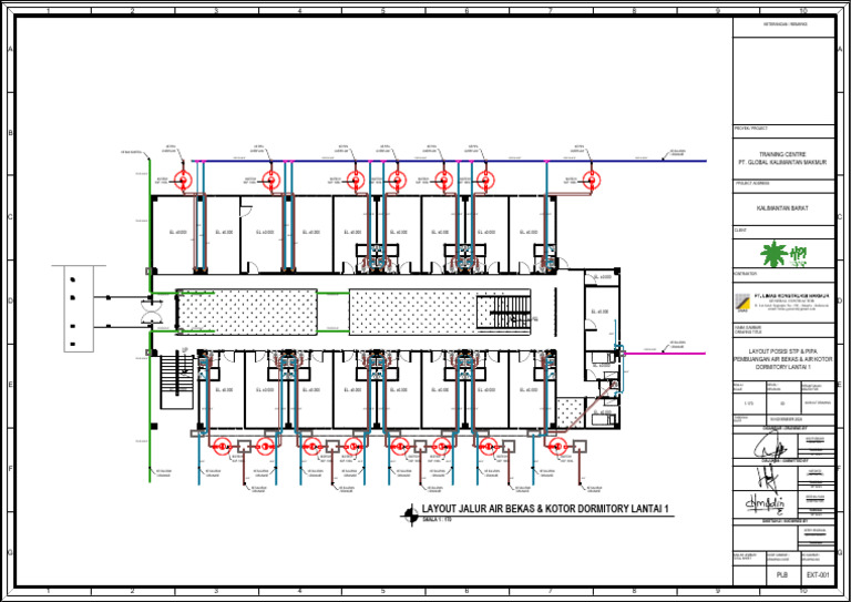 2.plb-Layout Posisi STP, Air Bekas & Air Kotor Lantai 1 - Dormitory | PDF