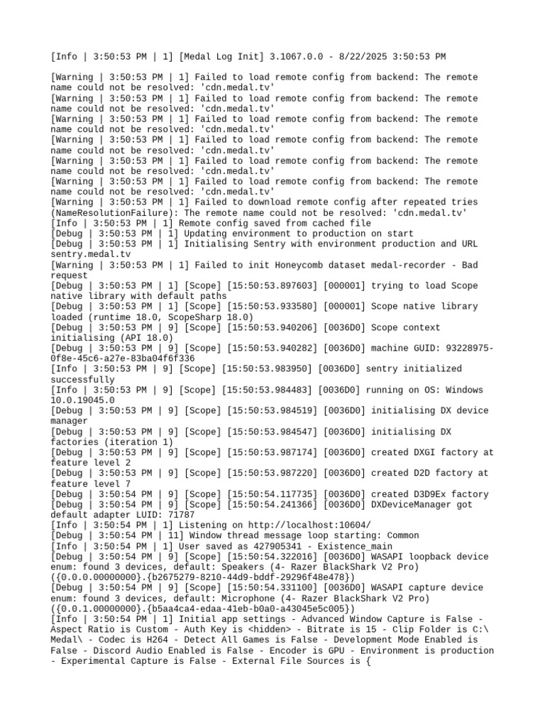 Medal App Initialization Log 3.1067 | PDF | Computer Engineering ...