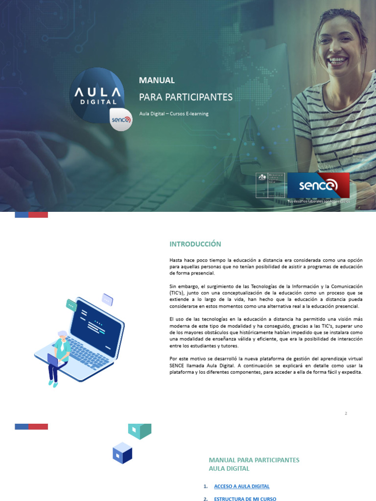 Manual de Uso Aula Digital SENCE | PDF | Educación a distancia | Salón ...