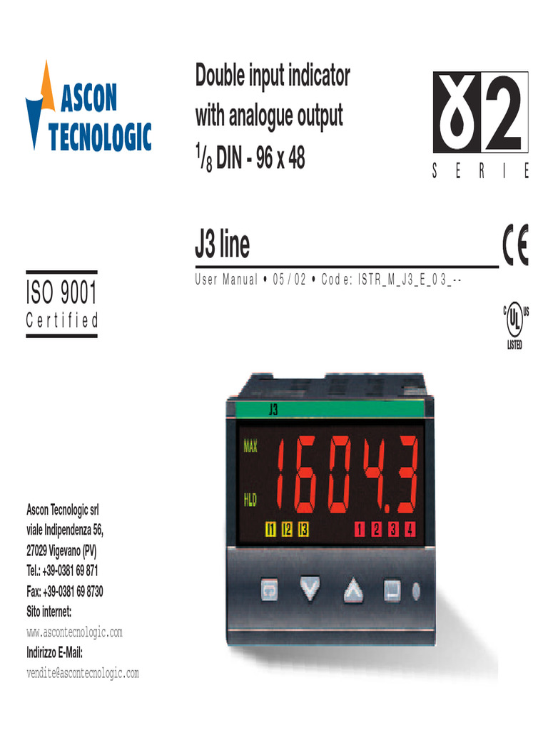 Double Input Indicator User Manual | PDF | Power Supply | Electrical ...