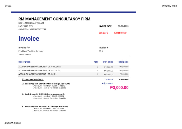 Invoice - 003 | PDF