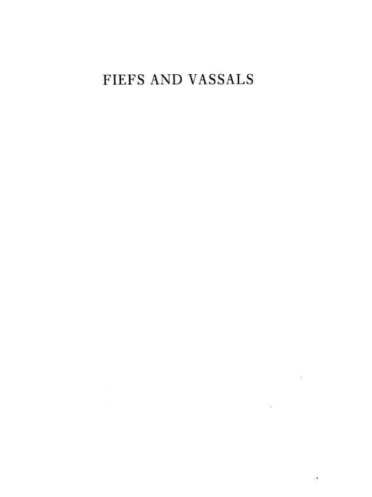 Fiefs and Vassals in Medieval Society | PDF | Feudalism