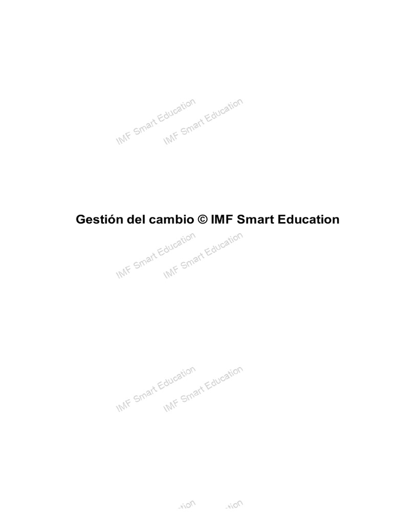 Claves para la Gestión del Cambio Organizacional | PDF | Liderazgo ...