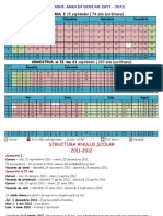 Calendarul Si Structura Anului Scolar 20112012