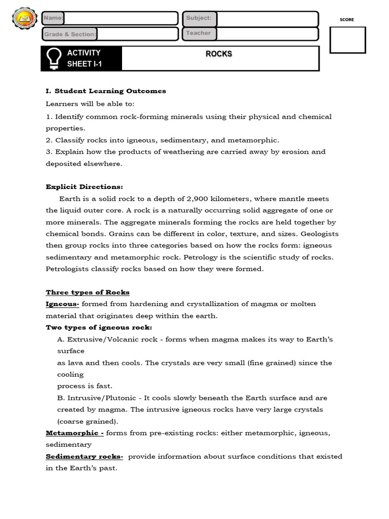Learning Activity Sheet Els | PDF