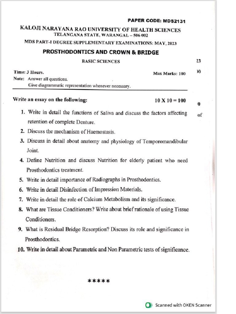 Mds Paper 1 | PDF