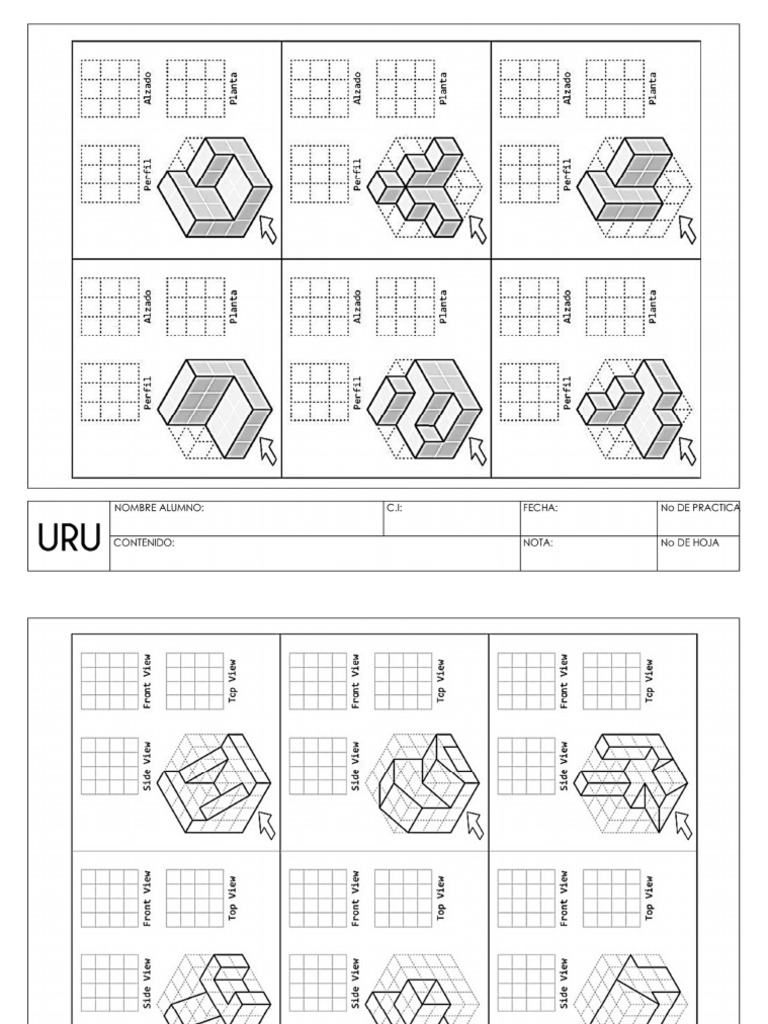 Practica Proyeccion Ortogonal | PDF