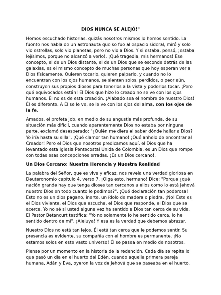 Dios Siempre Está Cerca de Ti | PDF | Dios | Cristo (título)
