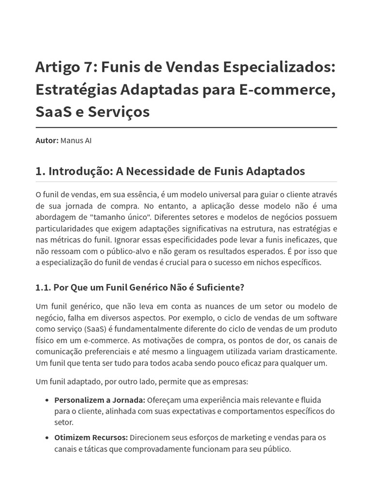 Funis de Vendas para E-commerce e SaaS | PDF | Software como serviço ...
