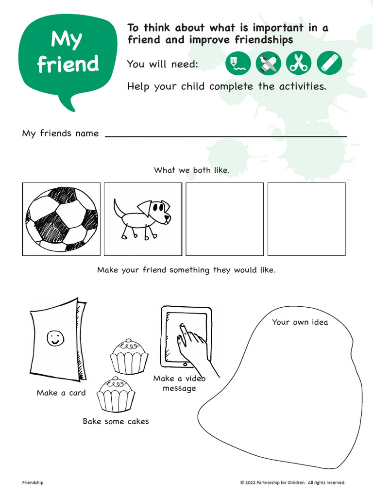 Friendship Activities for Kids | PDF