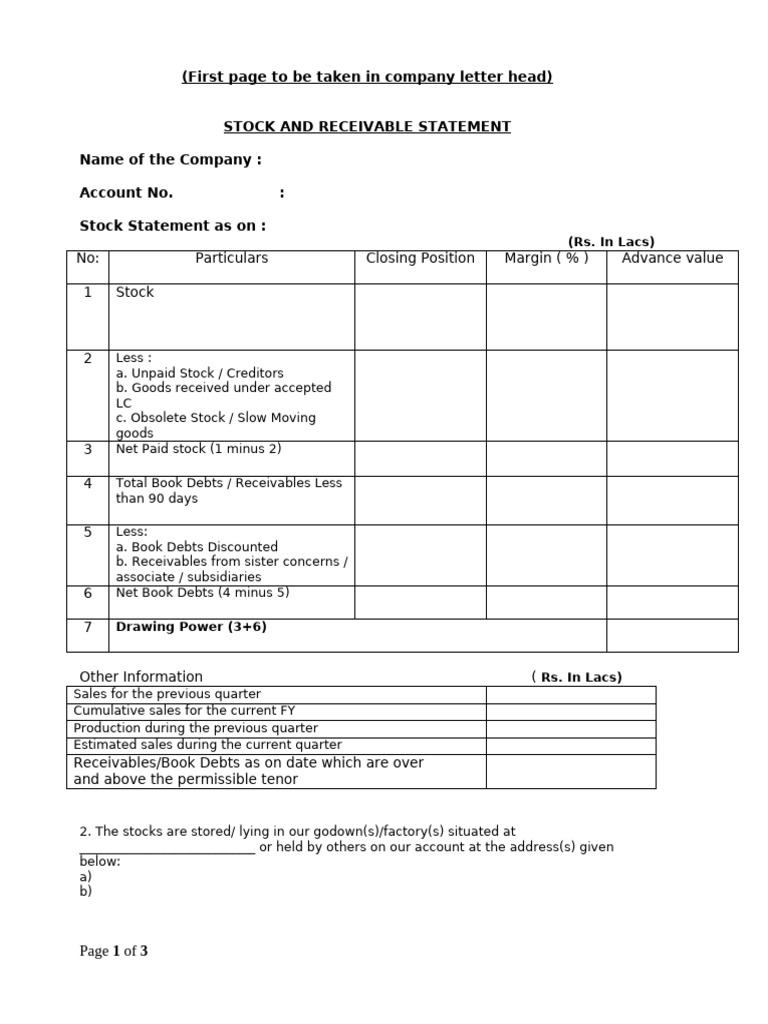 Axis Bank Stock Statement Format | PDF | Stocks | Debt