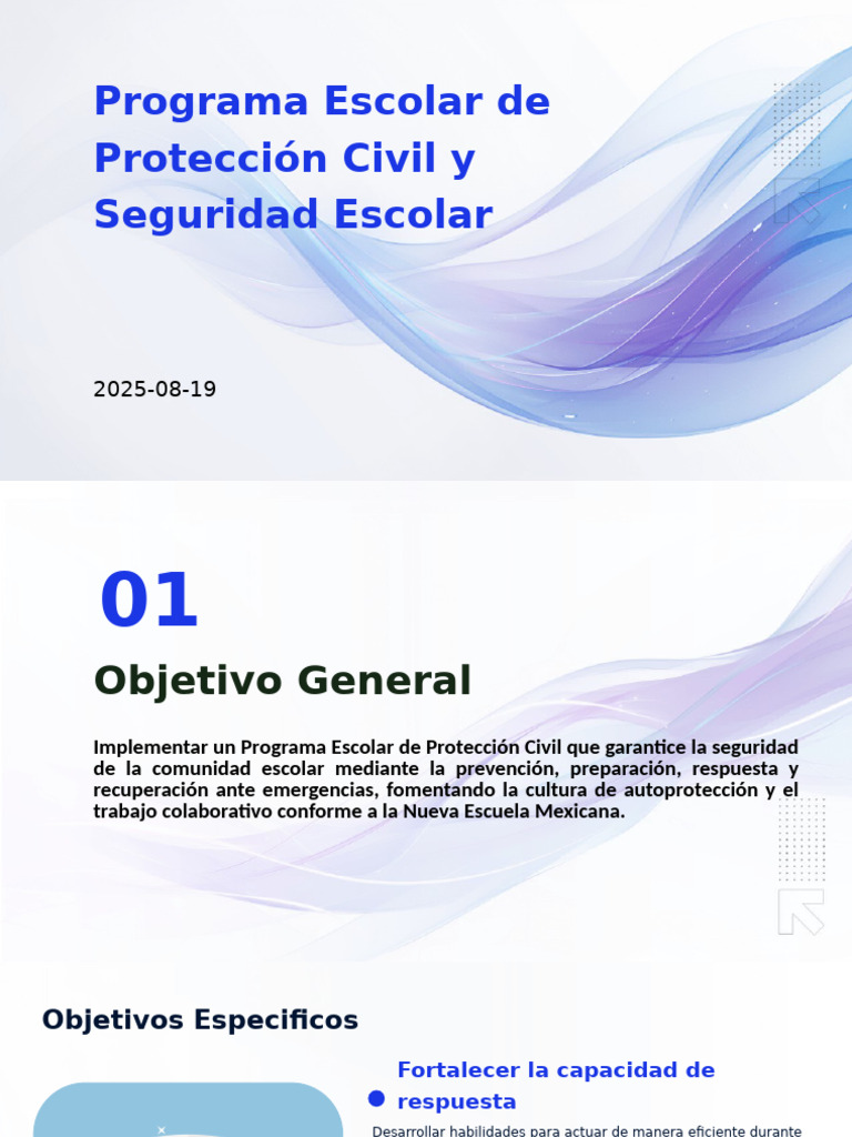 Programa Escolar de Protección Civil 2025 | PDF | Defensa Civil