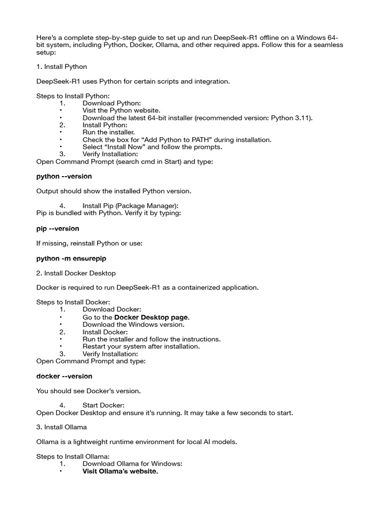 How to Set Uo AI Offline Windows | PDF | Command Line Interface ...