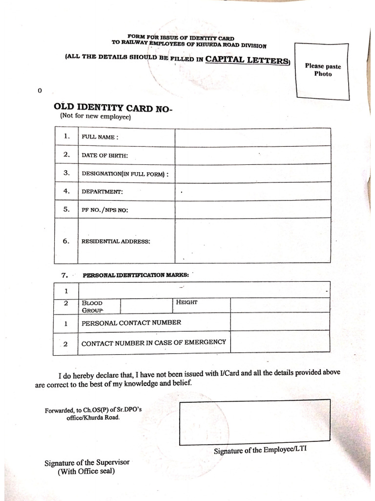 New Identity Card Format | PDF