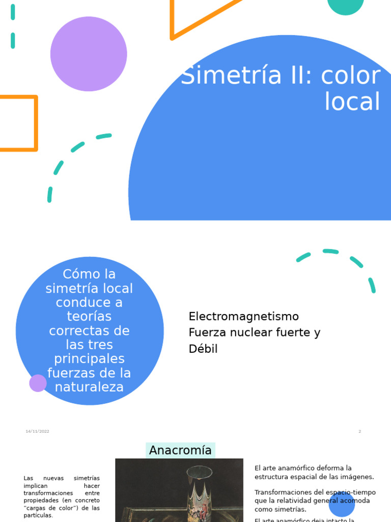 Simetría y color en fuerzas naturales | PDF | Física teórica | Física