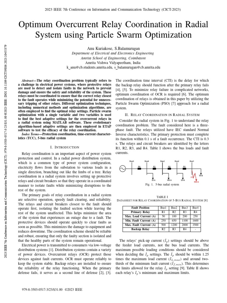 Overcurrent Relay Coordination Optimization | PDF | Mathematical ...