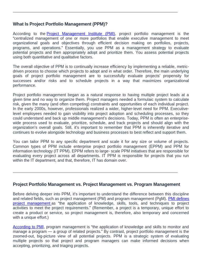 Lec 6 Project Portfolio Management | PDF | Return On Investment | Risk