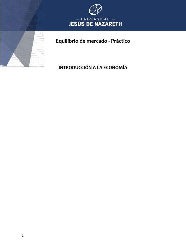Equilibrio de Mercado: Oferta y Demanda | PDF | Mercado (economía ...