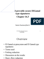 Strong and provable secure ElGamal type signatures