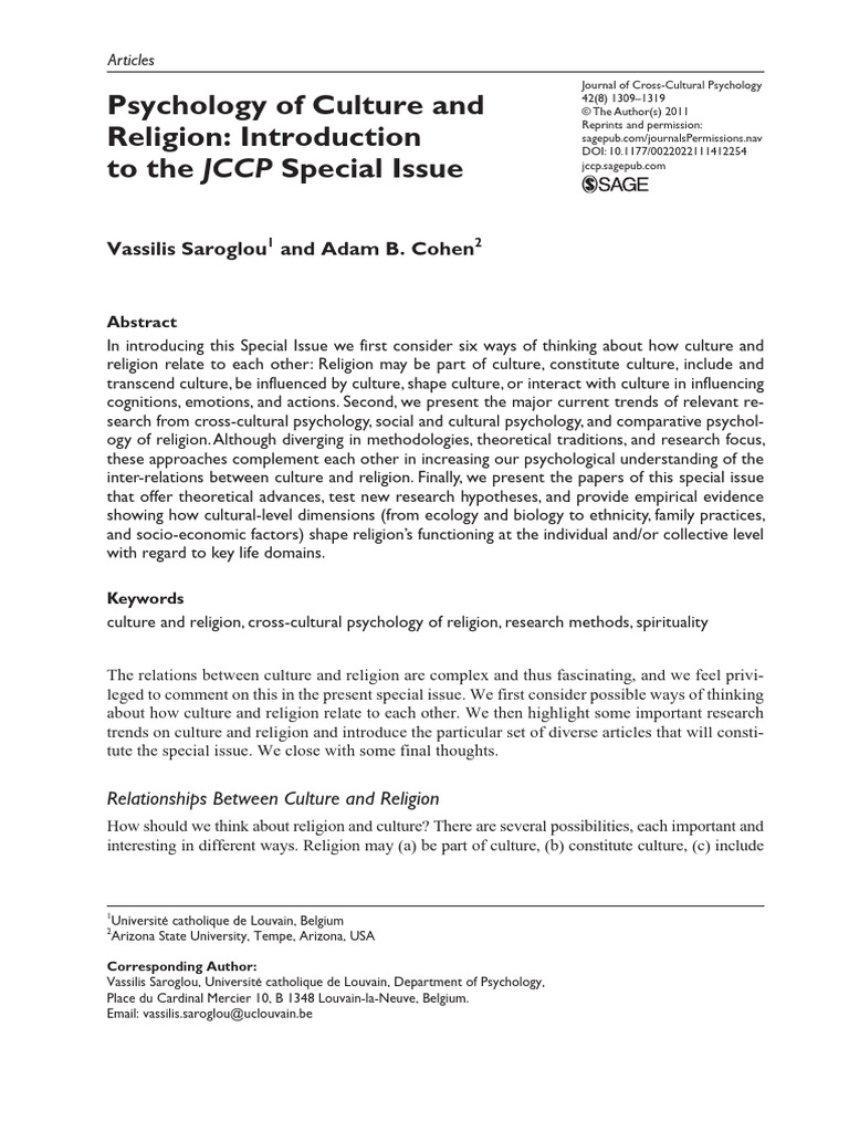 Religion and culture | PDF | Psychology | Morality