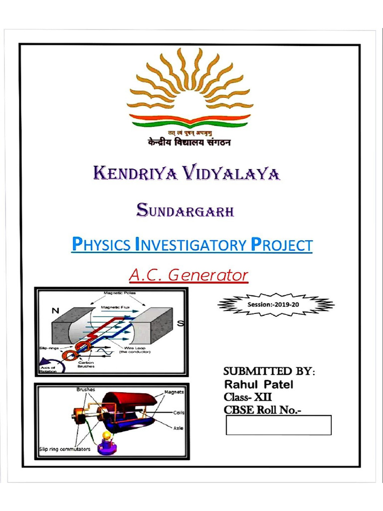 Physics A.C Generator | PDF