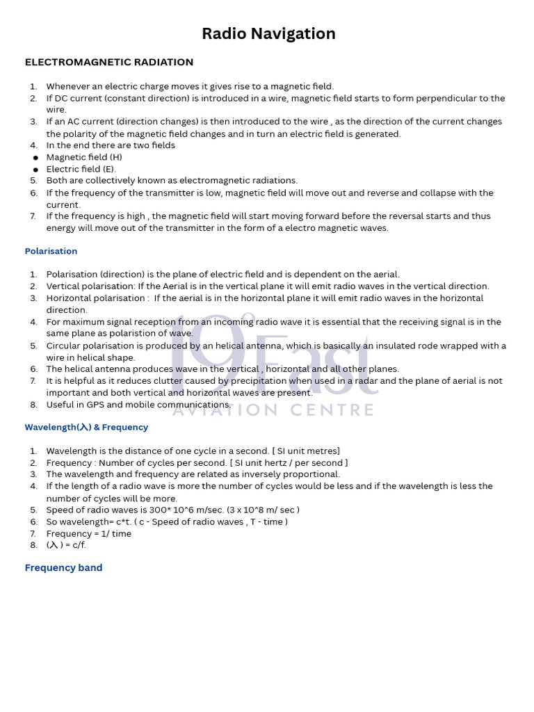 Radio Navigation Notes | PDF | Radar | Antenna (Radio)
