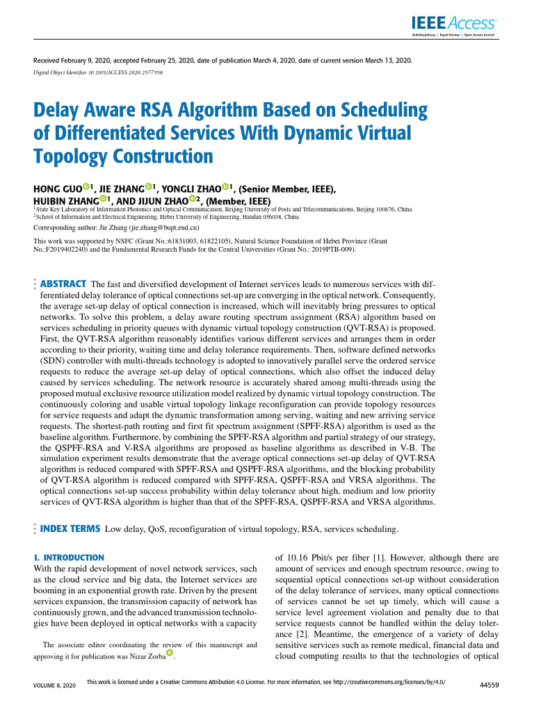 Delay Aware RSA Algorithm for Optical Networks | PDF | Computer Network ...