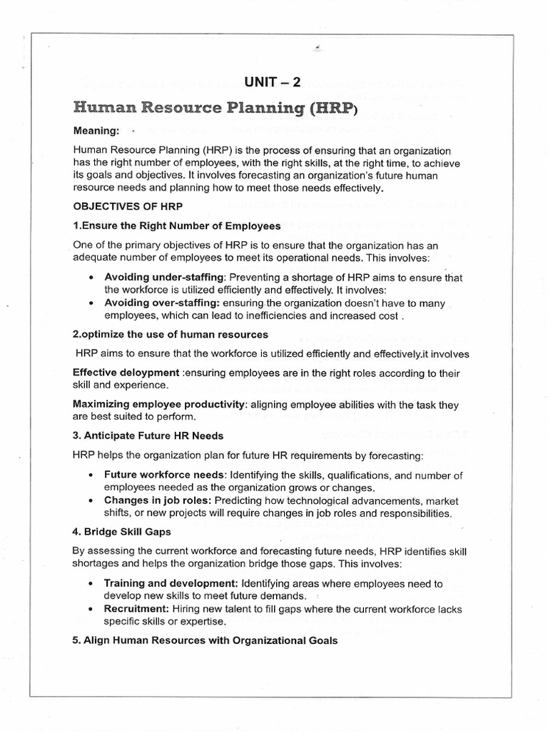 HRM Unit 2 | PDF