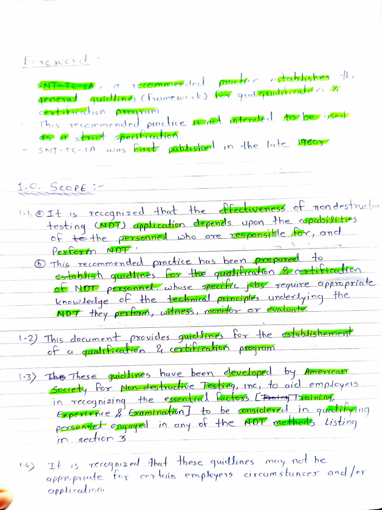 CAIDT Guidelines for NDT Personnel | PDF
