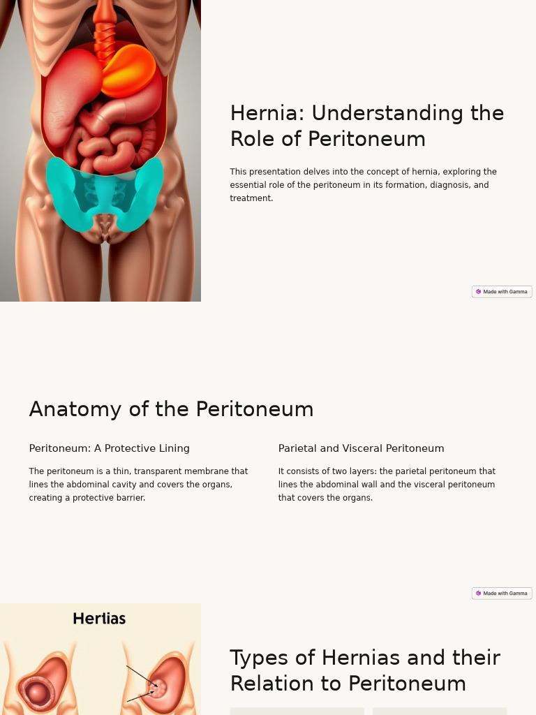 Hernia Understanding The Role of Peritoneum | PDF | Peritoneum ...