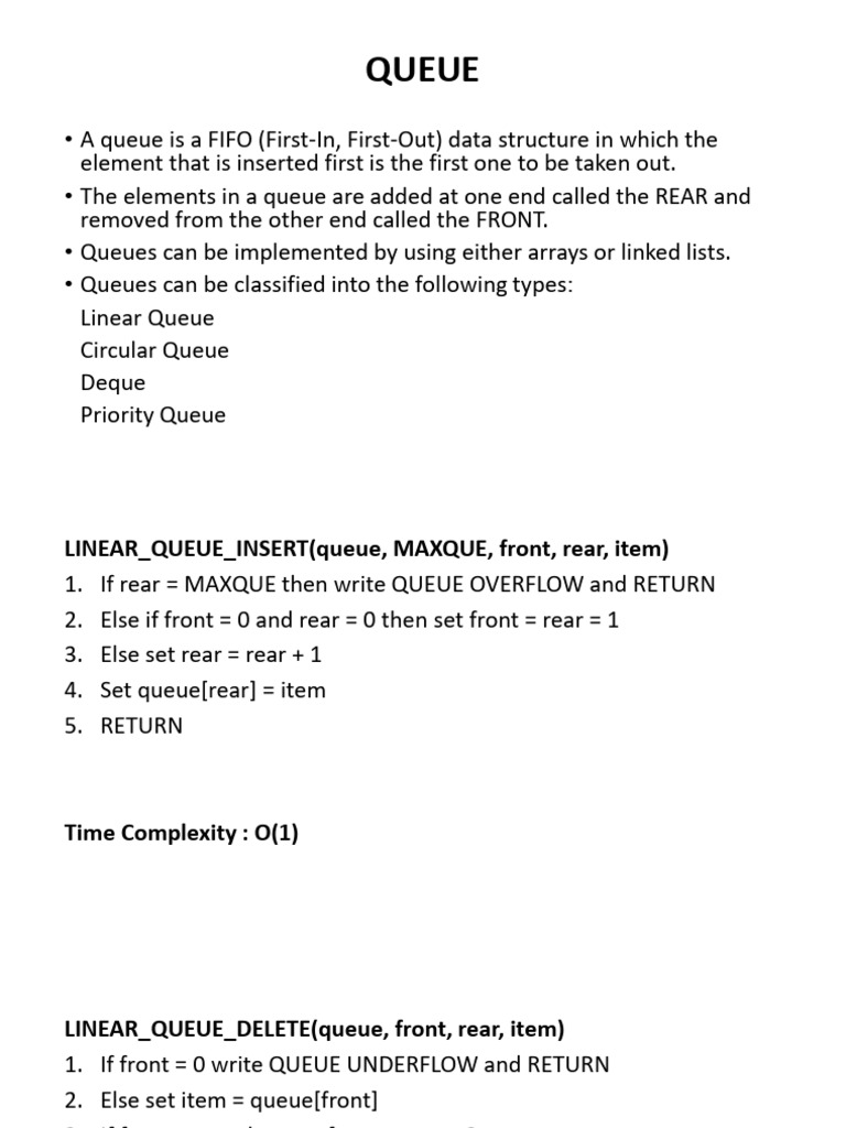 Understanding Queue Data Structures | PDF | Queue (Abstract Data Type ...