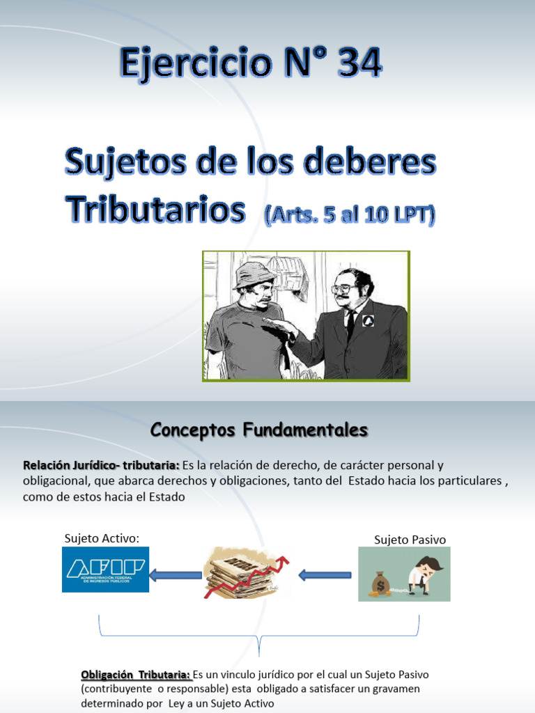 Sujetos y Responsabilidades Tributarias | PDF | Impuestos | Evasión de ...