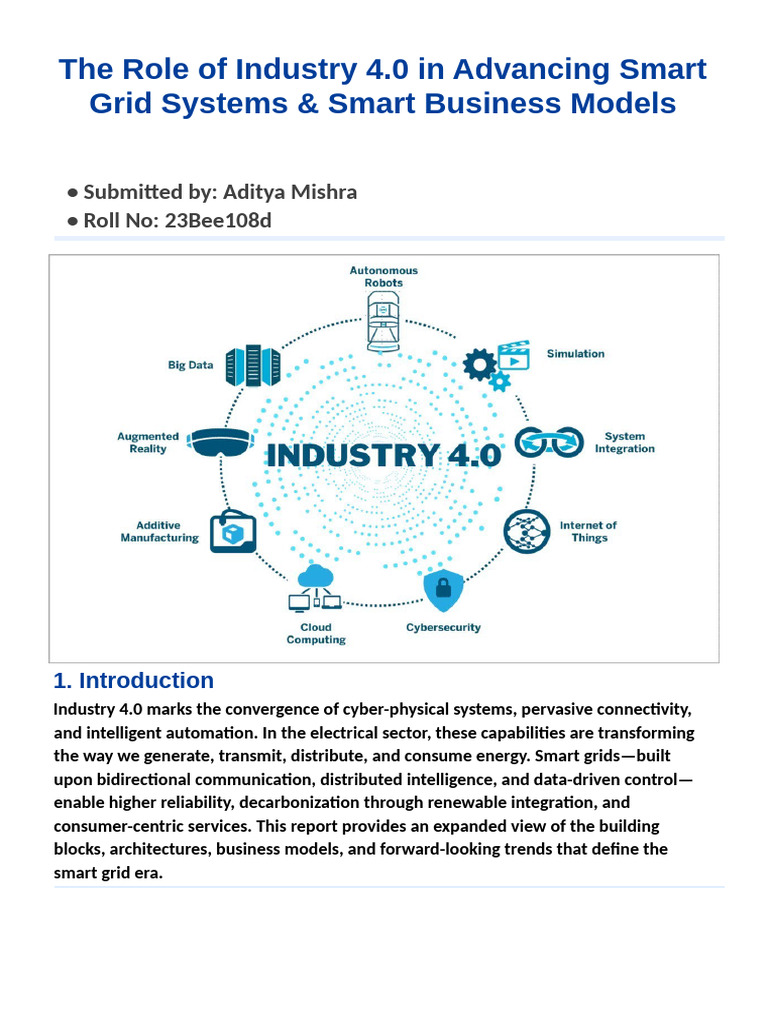Industry 4.0's Impact on Smart Grids | PDF | Smart Grid | Internet Of ...