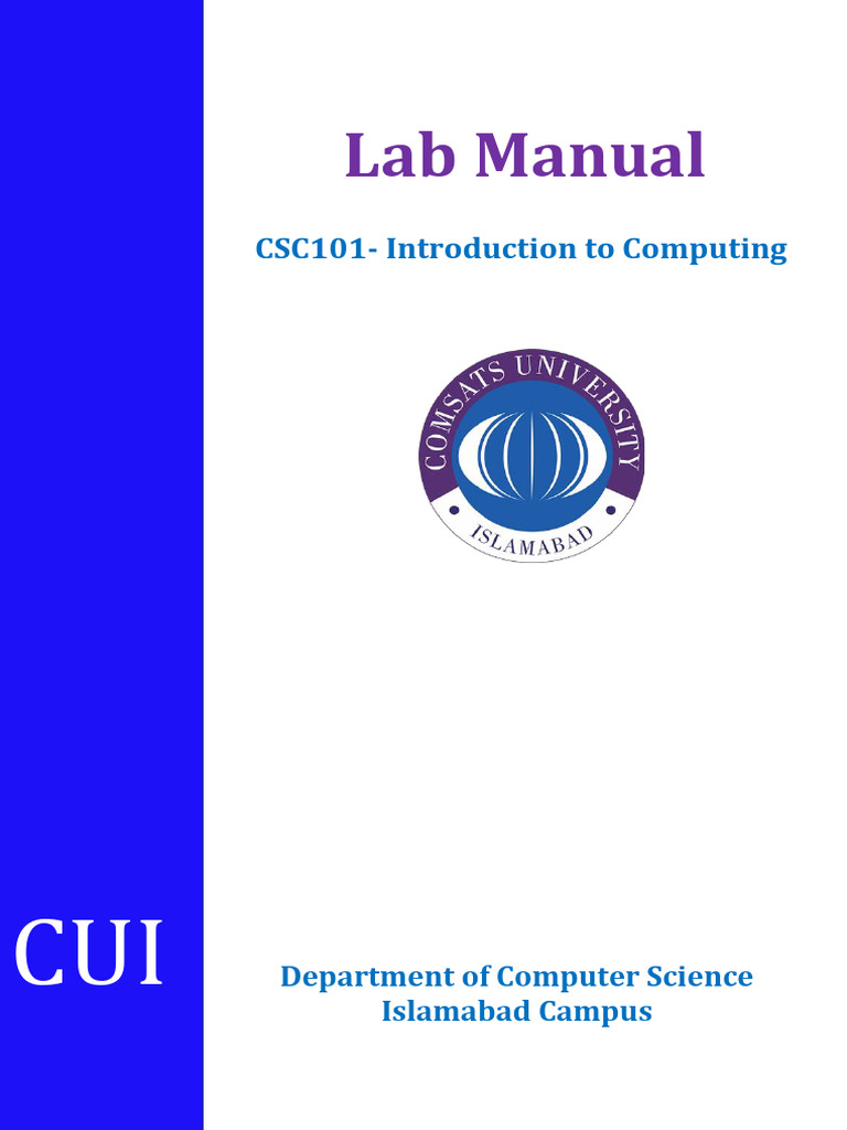 CSC101 Computing Lab Manual Overview | PDF | Usb Flash Drive | Computer ...