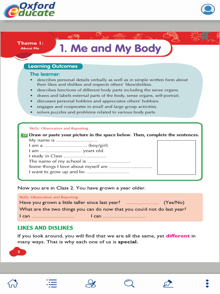 Chapter 1 Me and My Body | PDF