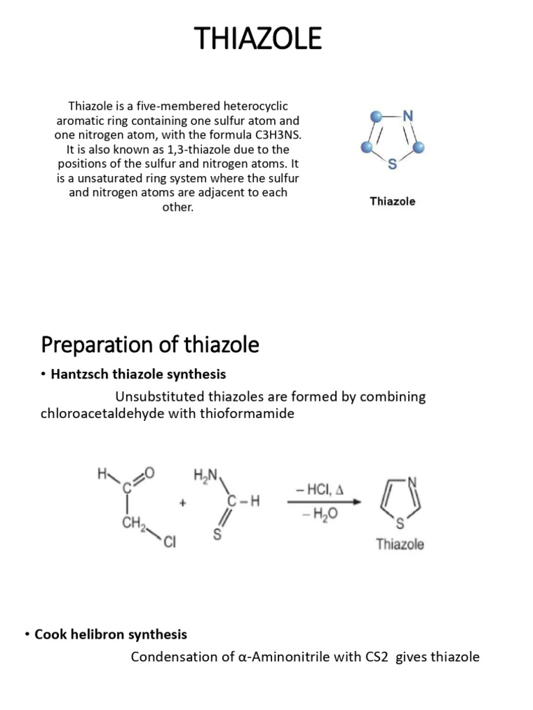 Synthesis and Applications of Thiazole | PDF