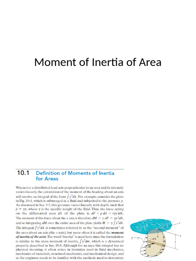 Area Moment of Inertia Explained | PDF | Area | Motion (Physics)