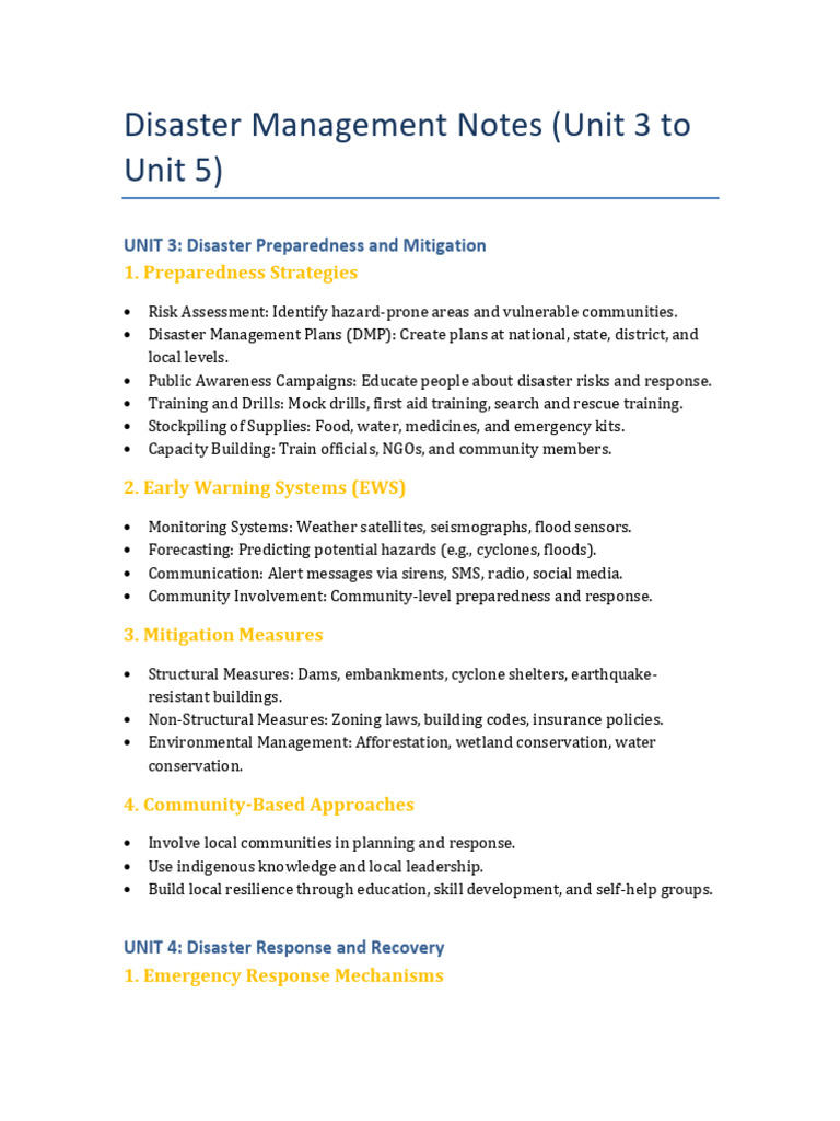 Disaster Management Strategies Overview | PDF | Emergency Management ...