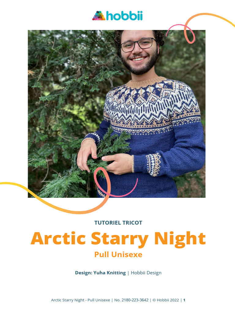 Tutoriel Tricot : Pull Unisexe Arctic Starry Night | PDF | Tricot ...