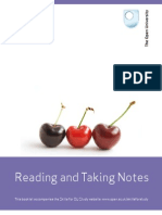 Reading and Taking Notes Open University