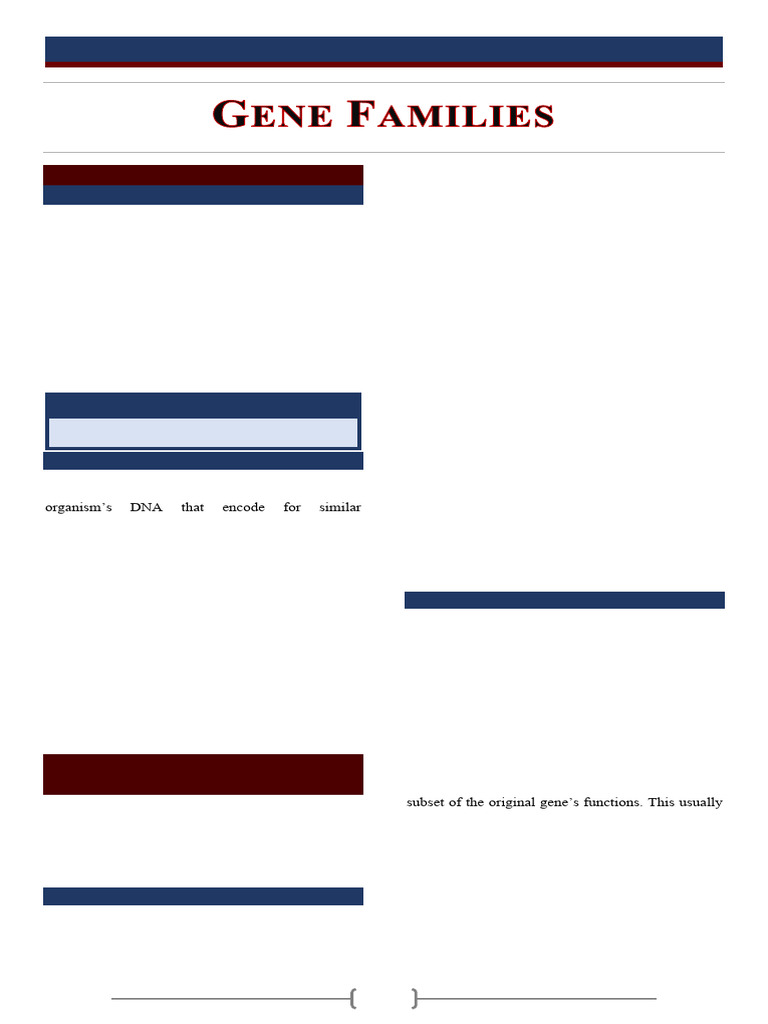 Understanding Gene Families and Clusters | PDF | Gene Duplication | Gene