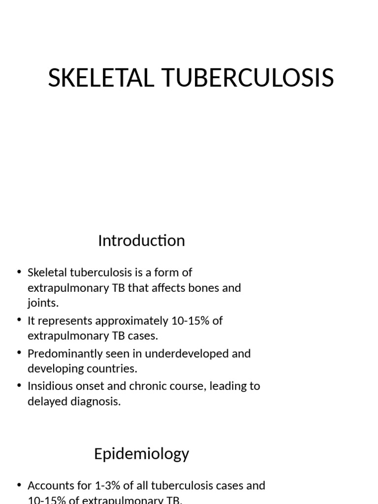 Understanding Skeletal Tuberculosis | PDF | Tuberculosis | Diseases And ...