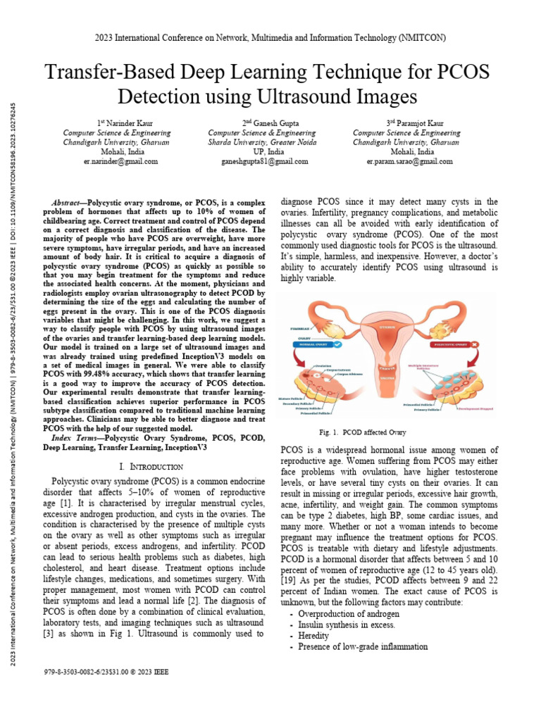 Deep Learning for PCOS Detection | PDF | Polycystic Ovary Syndrome