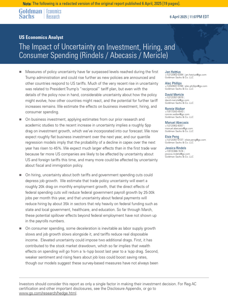Impact of Policy Uncertainty on Economy | PDF | Labour Economics ...