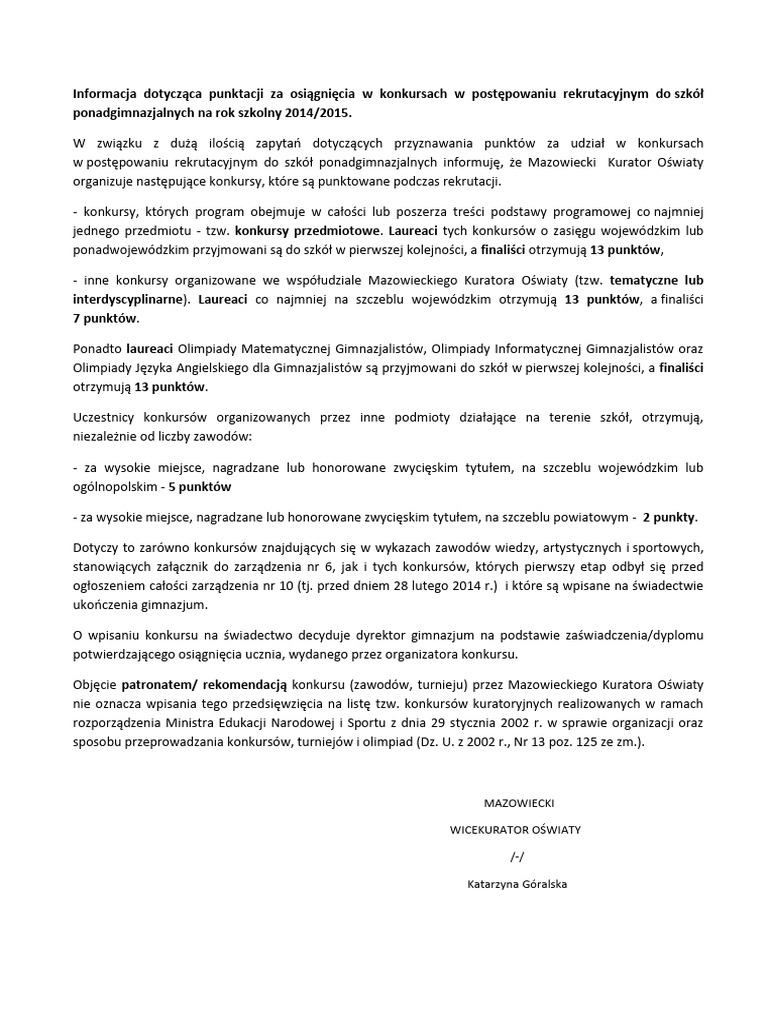 F 7291 2 Punktacja - Wyjasnienie - 1 | PDF