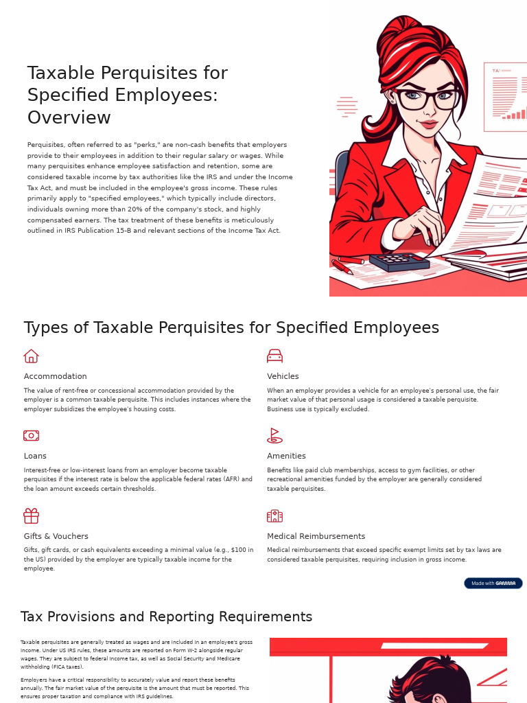 Taxable Perquisites for Specified Employees | PDF | Employee Benefits ...