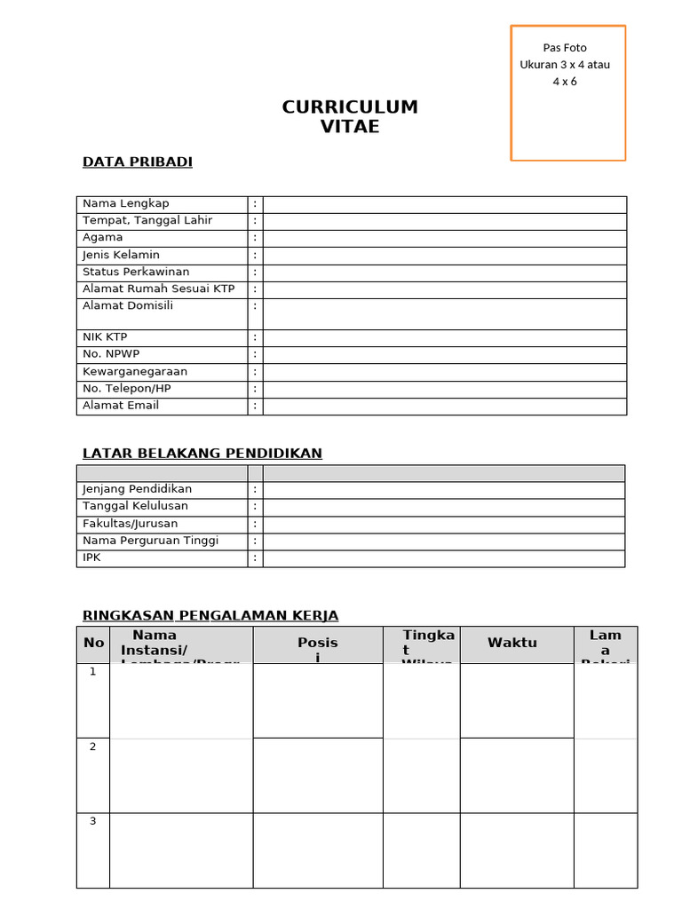 Form CV | PDF
