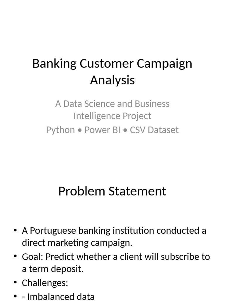 Banking Campaign Analysis Insights | PDF | Data | Data Analysis