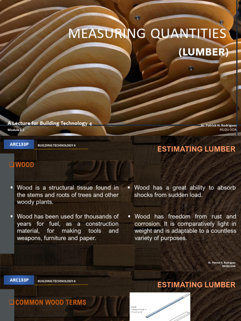 Estimating Lumber for Construction | PDF | Wood | Lumber