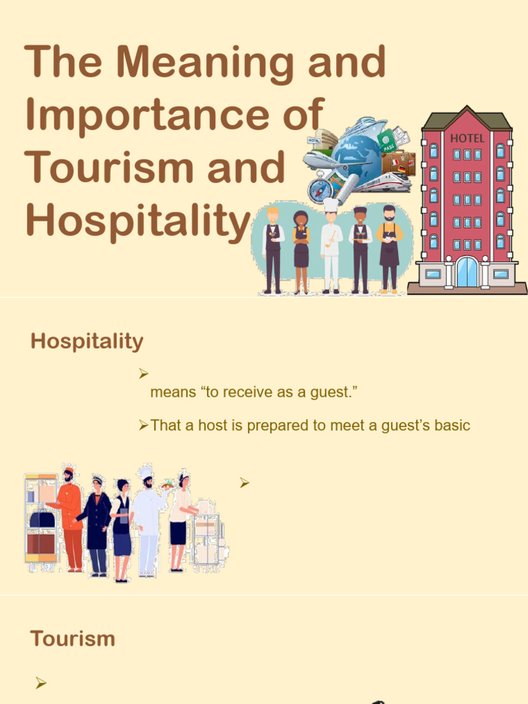 Understanding Tourism and Hospitality | PDF | Tourism | Hospitality ...